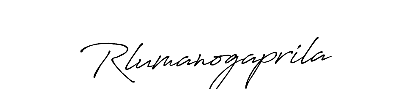 Design your own signature with our free online signature maker. With this signature software, you can create a handwritten (Antro_Vectra_Bolder) signature for name Rlumanogaprila. Rlumanogaprila signature style 7 images and pictures png