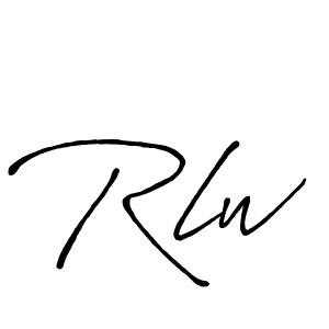 The best way (Antro_Vectra_Bolder) to make a short signature is to pick only two or three words in your name. The name Rlw include a total of six letters. For converting this name. Rlw signature style 7 images and pictures png