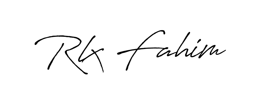 This is the best signature style for the Rlx Fahim name. Also you like these signature font (Antro_Vectra_Bolder). Mix name signature. Rlx Fahim signature style 7 images and pictures png