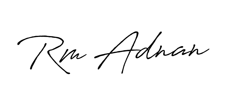 Use a signature maker to create a handwritten signature online. With this signature software, you can design (Antro_Vectra_Bolder) your own signature for name Rm Adnan. Rm Adnan signature style 7 images and pictures png