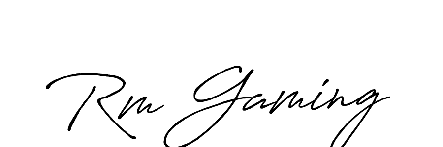 How to make Rm Gaming name signature. Use Antro_Vectra_Bolder style for creating short signs online. This is the latest handwritten sign. Rm Gaming signature style 7 images and pictures png