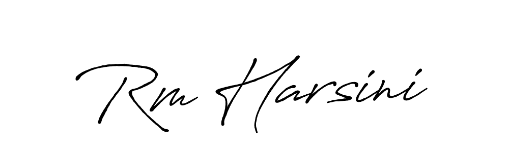 Rm Harsini stylish signature style. Best Handwritten Sign (Antro_Vectra_Bolder) for my name. Handwritten Signature Collection Ideas for my name Rm Harsini. Rm Harsini signature style 7 images and pictures png