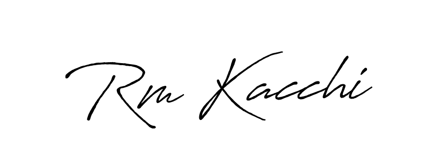 Design your own signature with our free online signature maker. With this signature software, you can create a handwritten (Antro_Vectra_Bolder) signature for name Rm Kacchi. Rm Kacchi signature style 7 images and pictures png