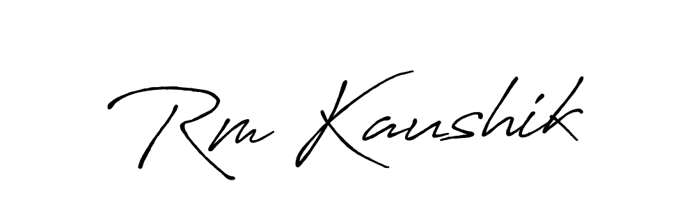 It looks lik you need a new signature style for name Rm Kaushik. Design unique handwritten (Antro_Vectra_Bolder) signature with our free signature maker in just a few clicks. Rm Kaushik signature style 7 images and pictures png