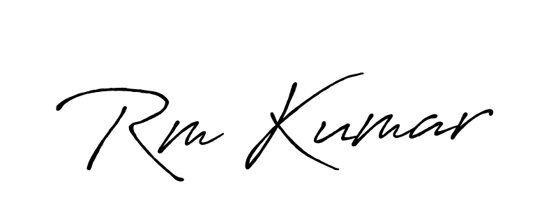 Design your own signature with our free online signature maker. With this signature software, you can create a handwritten (Antro_Vectra_Bolder) signature for name Rm Kumar. Rm Kumar signature style 7 images and pictures png