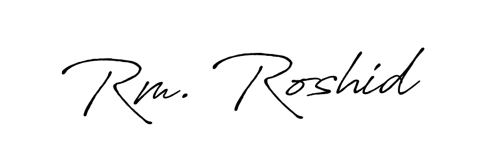 Make a beautiful signature design for name Rm. Roshid. With this signature (Antro_Vectra_Bolder) style, you can create a handwritten signature for free. Rm. Roshid signature style 7 images and pictures png