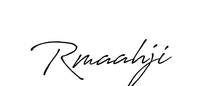 Antro_Vectra_Bolder is a professional signature style that is perfect for those who want to add a touch of class to their signature. It is also a great choice for those who want to make their signature more unique. Get Rmaahji name to fancy signature for free. Rmaahji signature style 7 images and pictures png