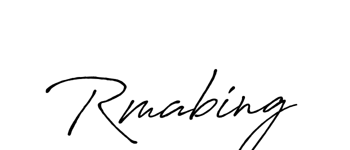 Design your own signature with our free online signature maker. With this signature software, you can create a handwritten (Antro_Vectra_Bolder) signature for name Rmabing. Rmabing signature style 7 images and pictures png