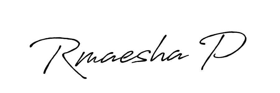 Similarly Antro_Vectra_Bolder is the best handwritten signature design. Signature creator online .You can use it as an online autograph creator for name Rmaesha P. Rmaesha P signature style 7 images and pictures png