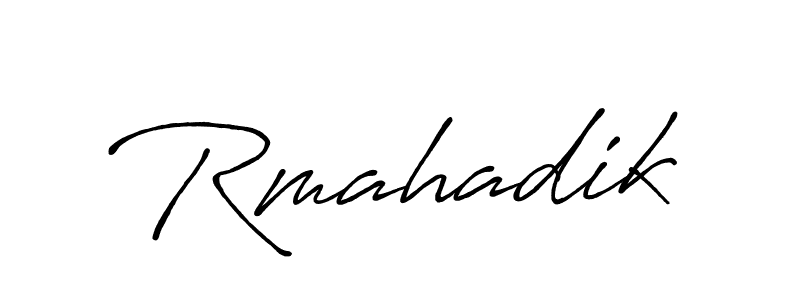 Design your own signature with our free online signature maker. With this signature software, you can create a handwritten (Antro_Vectra_Bolder) signature for name Rmahadik. Rmahadik signature style 7 images and pictures png