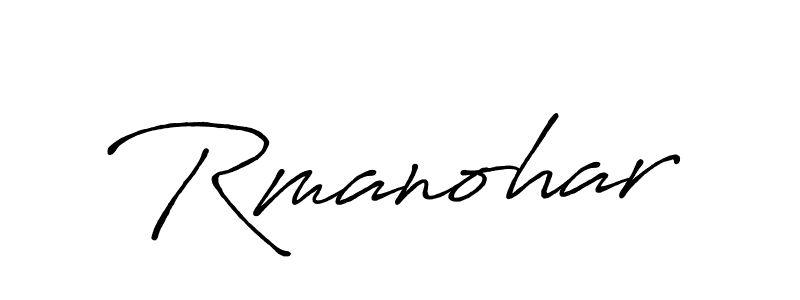 Create a beautiful signature design for name Rmanohar. With this signature (Antro_Vectra_Bolder) fonts, you can make a handwritten signature for free. Rmanohar signature style 7 images and pictures png