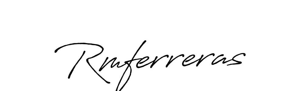 Design your own signature with our free online signature maker. With this signature software, you can create a handwritten (Antro_Vectra_Bolder) signature for name Rmferreras. Rmferreras signature style 7 images and pictures png