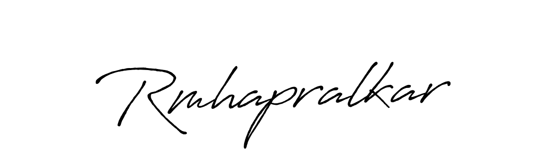 Create a beautiful signature design for name Rmhapralkar. With this signature (Antro_Vectra_Bolder) fonts, you can make a handwritten signature for free. Rmhapralkar signature style 7 images and pictures png