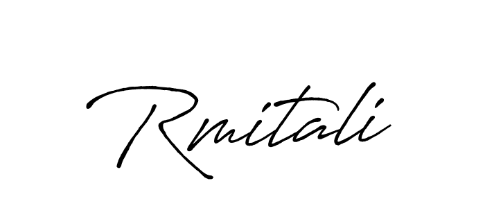 Make a beautiful signature design for name Rmitali. With this signature (Antro_Vectra_Bolder) style, you can create a handwritten signature for free. Rmitali signature style 7 images and pictures png
