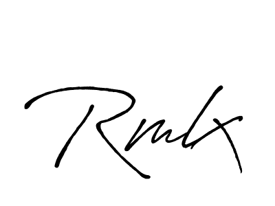 The best way (Antro_Vectra_Bolder) to make a short signature is to pick only two or three words in your name. The name Rmlx include a total of six letters. For converting this name. Rmlx signature style 7 images and pictures png