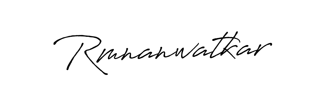 How to Draw Rmnanwatkar signature style? Antro_Vectra_Bolder is a latest design signature styles for name Rmnanwatkar. Rmnanwatkar signature style 7 images and pictures png