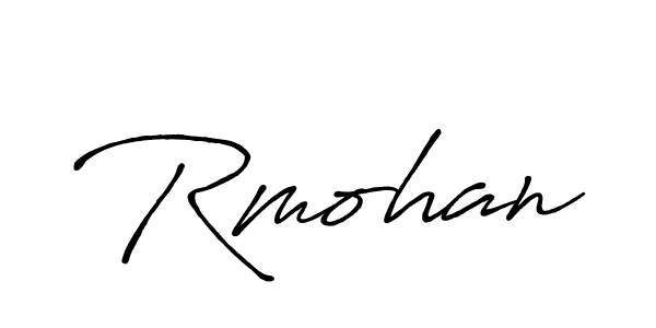 Make a beautiful signature design for name Rmohan. With this signature (Antro_Vectra_Bolder) style, you can create a handwritten signature for free. Rmohan signature style 7 images and pictures png
