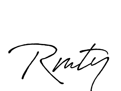 Create a beautiful signature design for name Rmty. With this signature (Antro_Vectra_Bolder) fonts, you can make a handwritten signature for free. Rmty signature style 7 images and pictures png