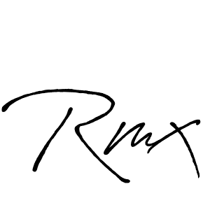 Also You can easily find your signature by using the search form. We will create Rmx name handwritten signature images for you free of cost using Antro_Vectra_Bolder sign style. Rmx signature style 7 images and pictures png