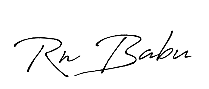 Make a beautiful signature design for name Rn Babu. With this signature (Antro_Vectra_Bolder) style, you can create a handwritten signature for free. Rn Babu signature style 7 images and pictures png