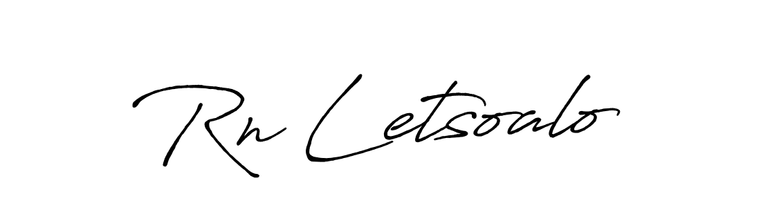 Design your own signature with our free online signature maker. With this signature software, you can create a handwritten (Antro_Vectra_Bolder) signature for name Rn Letsoalo. Rn Letsoalo signature style 7 images and pictures png