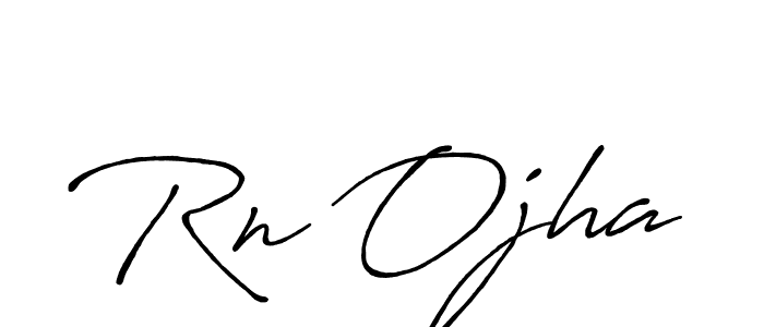 Rn Ojha stylish signature style. Best Handwritten Sign (Antro_Vectra_Bolder) for my name. Handwritten Signature Collection Ideas for my name Rn Ojha. Rn Ojha signature style 7 images and pictures png