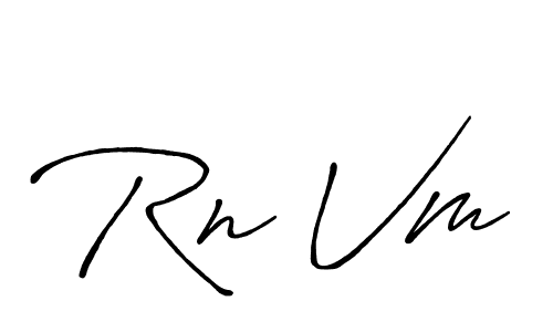 The best way (Antro_Vectra_Bolder) to make a short signature is to pick only two or three words in your name. The name Rn Vm include a total of six letters. For converting this name. Rn Vm signature style 7 images and pictures png