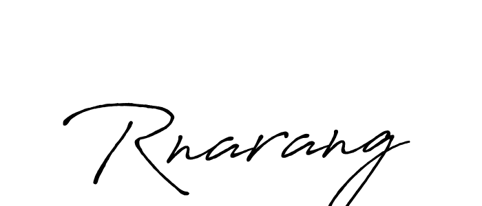 Make a beautiful signature design for name Rnarang. With this signature (Antro_Vectra_Bolder) style, you can create a handwritten signature for free. Rnarang signature style 7 images and pictures png