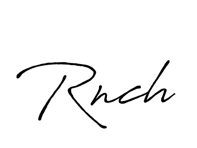 Make a beautiful signature design for name Rnch. With this signature (Antro_Vectra_Bolder) style, you can create a handwritten signature for free. Rnch signature style 7 images and pictures png