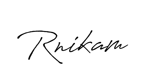 if you are searching for the best signature style for your name Rnikam. so please give up your signature search. here we have designed multiple signature styles  using Antro_Vectra_Bolder. Rnikam signature style 7 images and pictures png