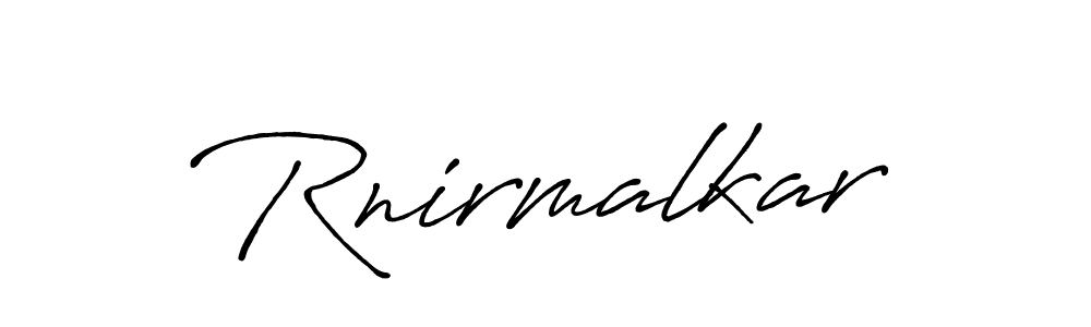 Rnirmalkar stylish signature style. Best Handwritten Sign (Antro_Vectra_Bolder) for my name. Handwritten Signature Collection Ideas for my name Rnirmalkar. Rnirmalkar signature style 7 images and pictures png