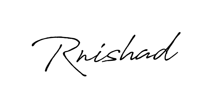 Design your own signature with our free online signature maker. With this signature software, you can create a handwritten (Antro_Vectra_Bolder) signature for name Rnishad. Rnishad signature style 7 images and pictures png