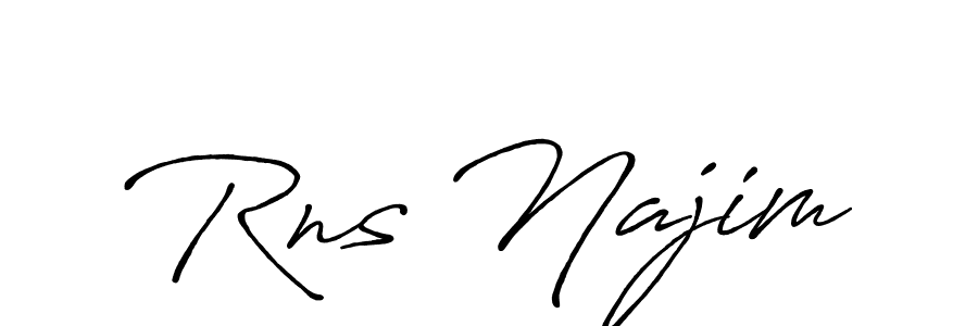 Make a beautiful signature design for name Rns Najim. Use this online signature maker to create a handwritten signature for free. Rns Najim signature style 7 images and pictures png