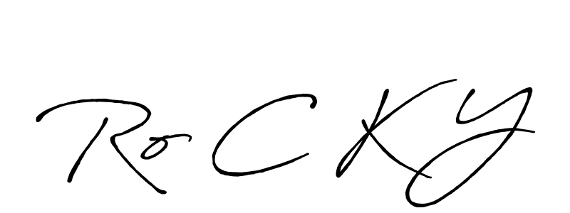The best way (Antro_Vectra_Bolder) to make a short signature is to pick only two or three words in your name. The name Ro C K Y include a total of six letters. For converting this name. Ro C K Y signature style 7 images and pictures png
