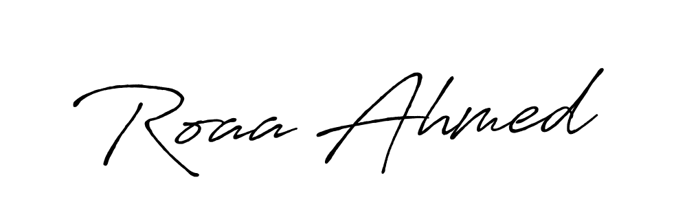 This is the best signature style for the Roaa Ahmed name. Also you like these signature font (Antro_Vectra_Bolder). Mix name signature. Roaa Ahmed signature style 7 images and pictures png