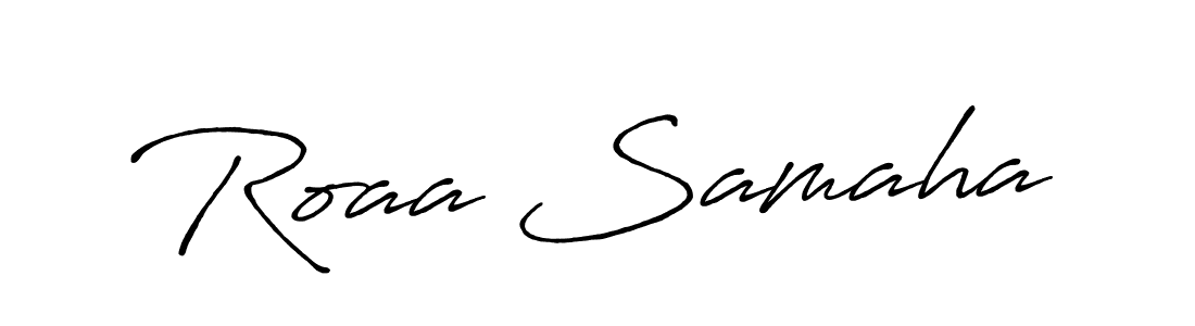 How to make Roaa Samaha signature? Antro_Vectra_Bolder is a professional autograph style. Create handwritten signature for Roaa Samaha name. Roaa Samaha signature style 7 images and pictures png