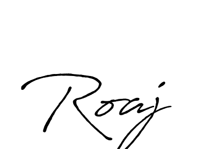 Make a beautiful signature design for name Roaj. With this signature (Antro_Vectra_Bolder) style, you can create a handwritten signature for free. Roaj signature style 7 images and pictures png