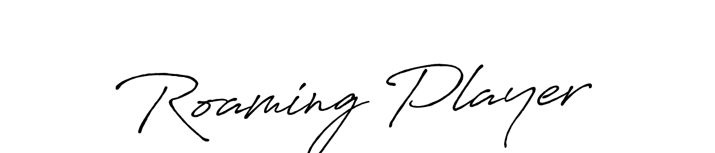 Make a beautiful signature design for name Roaming Player. Use this online signature maker to create a handwritten signature for free. Roaming Player signature style 7 images and pictures png