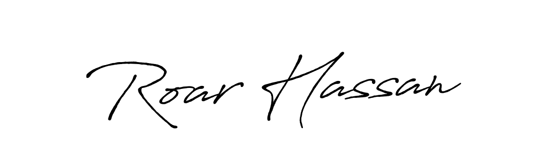 You should practise on your own different ways (Antro_Vectra_Bolder) to write your name (Roar Hassan) in signature. don't let someone else do it for you. Roar Hassan signature style 7 images and pictures png