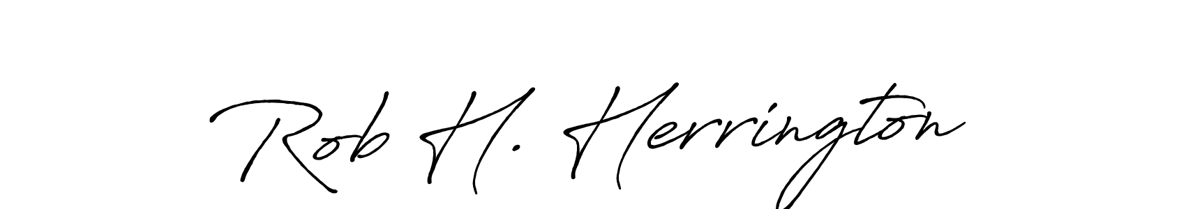 Rob H. Herrington stylish signature style. Best Handwritten Sign (Antro_Vectra_Bolder) for my name. Handwritten Signature Collection Ideas for my name Rob H. Herrington. Rob H. Herrington signature style 7 images and pictures png