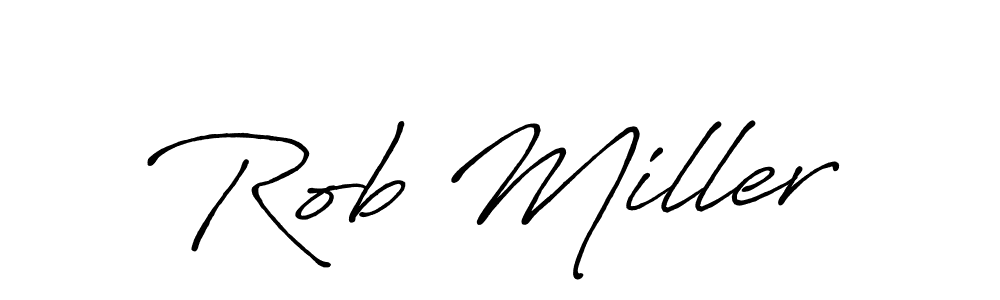 Make a beautiful signature design for name Rob Miller. With this signature (Antro_Vectra_Bolder) style, you can create a handwritten signature for free. Rob Miller signature style 7 images and pictures png