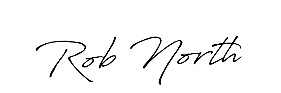 Rob North stylish signature style. Best Handwritten Sign (Antro_Vectra_Bolder) for my name. Handwritten Signature Collection Ideas for my name Rob North. Rob North signature style 7 images and pictures png