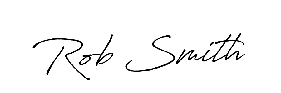 Design your own signature with our free online signature maker. With this signature software, you can create a handwritten (Antro_Vectra_Bolder) signature for name Rob Smith. Rob Smith signature style 7 images and pictures png