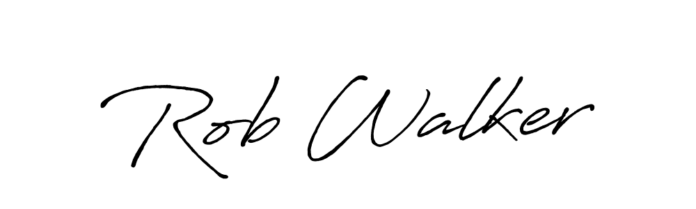 How to make Rob Walker name signature. Use Antro_Vectra_Bolder style for creating short signs online. This is the latest handwritten sign. Rob Walker signature style 7 images and pictures png