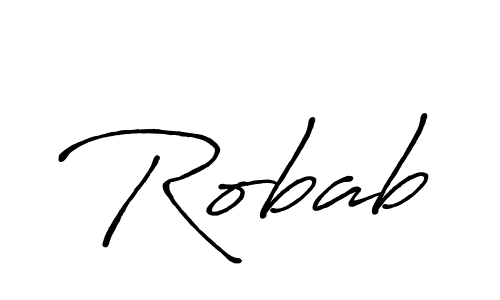 How to make Robab name signature. Use Antro_Vectra_Bolder style for creating short signs online. This is the latest handwritten sign. Robab signature style 7 images and pictures png