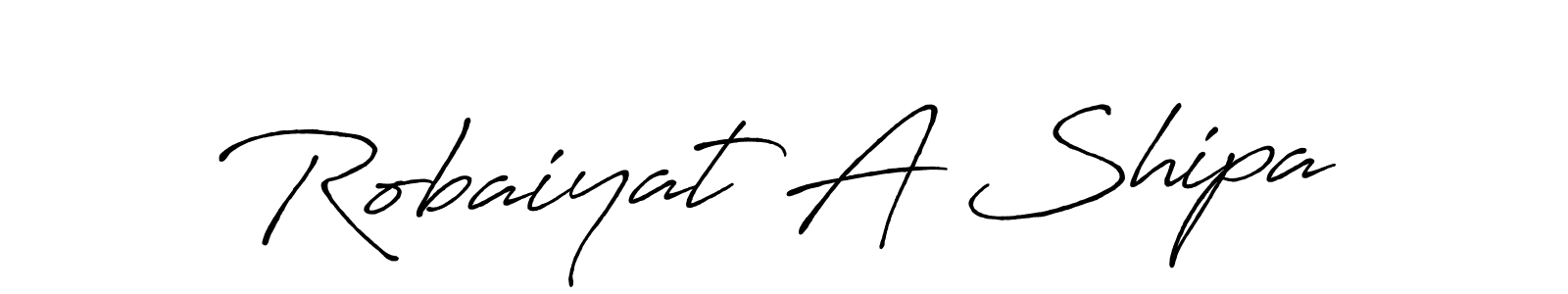 How to make Robaiyat A Shipa signature? Antro_Vectra_Bolder is a professional autograph style. Create handwritten signature for Robaiyat A Shipa name. Robaiyat A Shipa signature style 7 images and pictures png