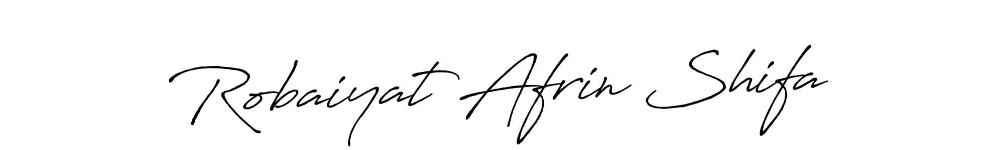 How to make Robaiyat Afrin Shifa signature? Antro_Vectra_Bolder is a professional autograph style. Create handwritten signature for Robaiyat Afrin Shifa name. Robaiyat Afrin Shifa signature style 7 images and pictures png