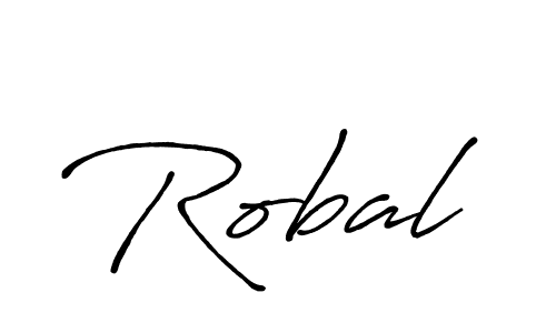 Use a signature maker to create a handwritten signature online. With this signature software, you can design (Antro_Vectra_Bolder) your own signature for name Robal. Robal signature style 7 images and pictures png