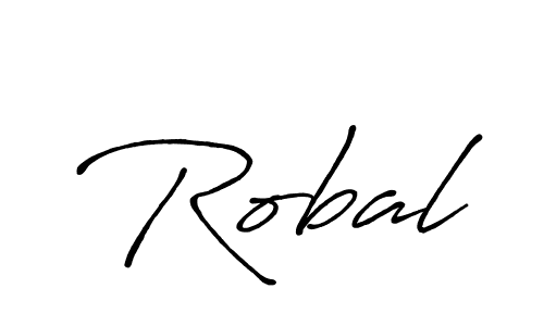 Use a signature maker to create a handwritten signature online. With this signature software, you can design (Antro_Vectra_Bolder) your own signature for name Robal. Robal signature style 7 images and pictures png