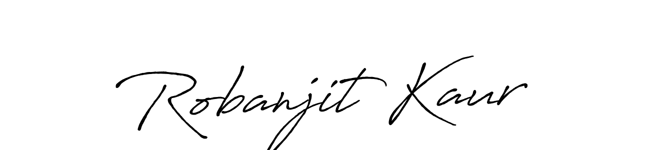 You should practise on your own different ways (Antro_Vectra_Bolder) to write your name (Robanjit Kaur) in signature. don't let someone else do it for you. Robanjit Kaur signature style 7 images and pictures png